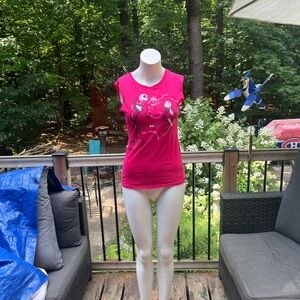 Pink Artistic Muscle Tee